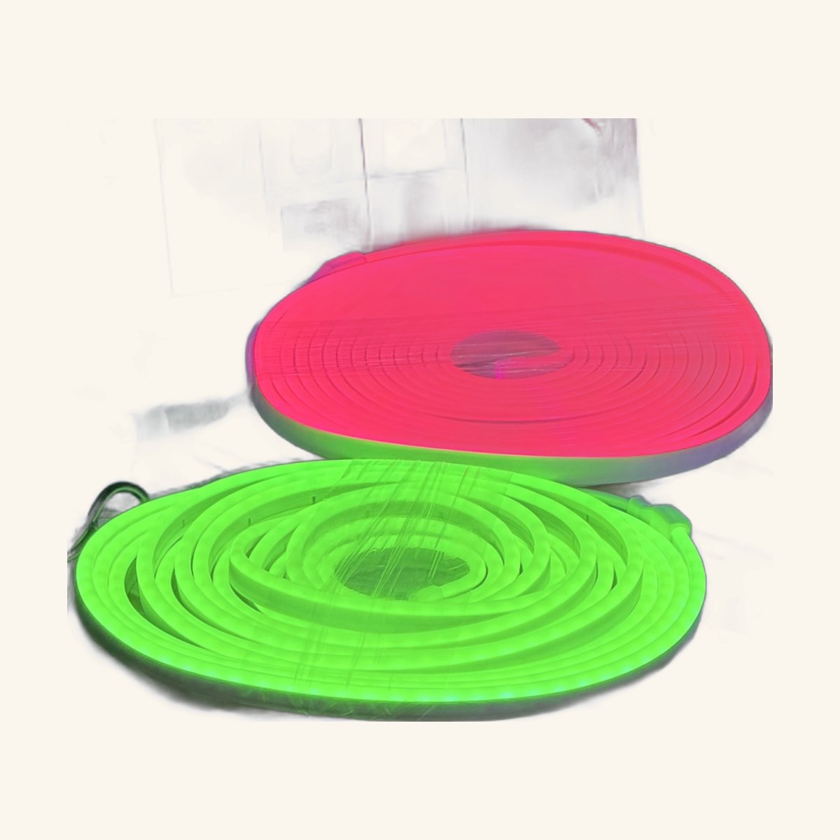 Flexible LED Neon Strip Lights – Red & Green, photo 2
